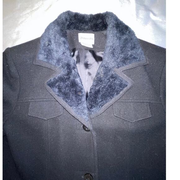 St. John's Bay Wool Coat w/ Faux Fur Trim - Women's Size XL - 100% Wool - Picture 2 of 11